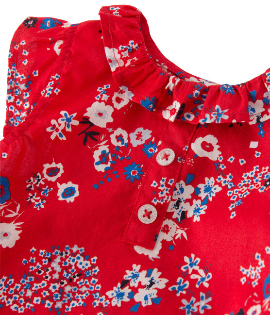 Robe bébé fille imprimée PEPS red/MULTICO white