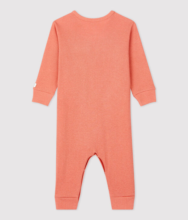 Babies' Footless Cotton and Lyocell Sleepsuit pink