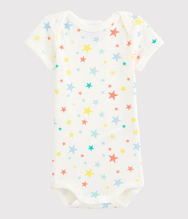 Unisex Babies' Short-Sleeved Bodysuit white/multicolor