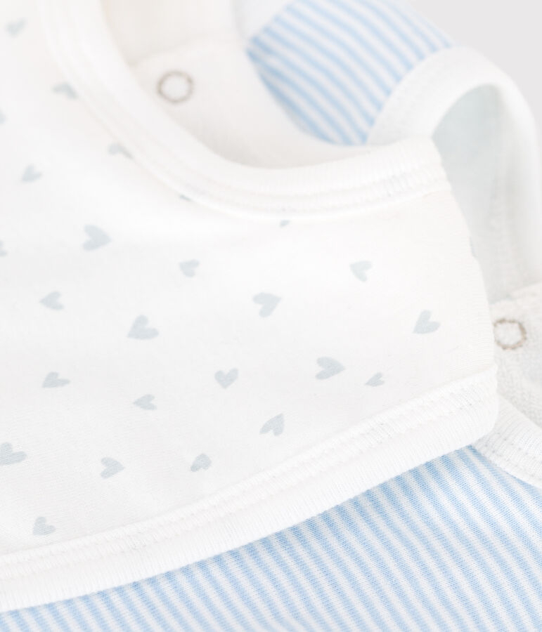 Printed cotton baby bibs - 2-Pack multicolor