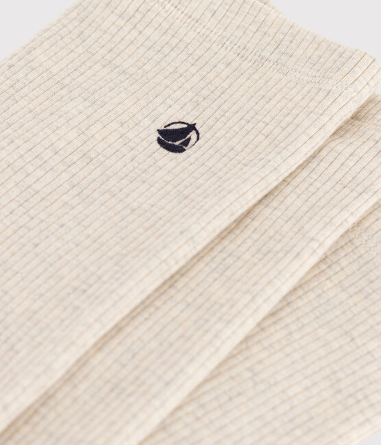 Girls' Cotton Leggings MONTELIMAR CHINE beige