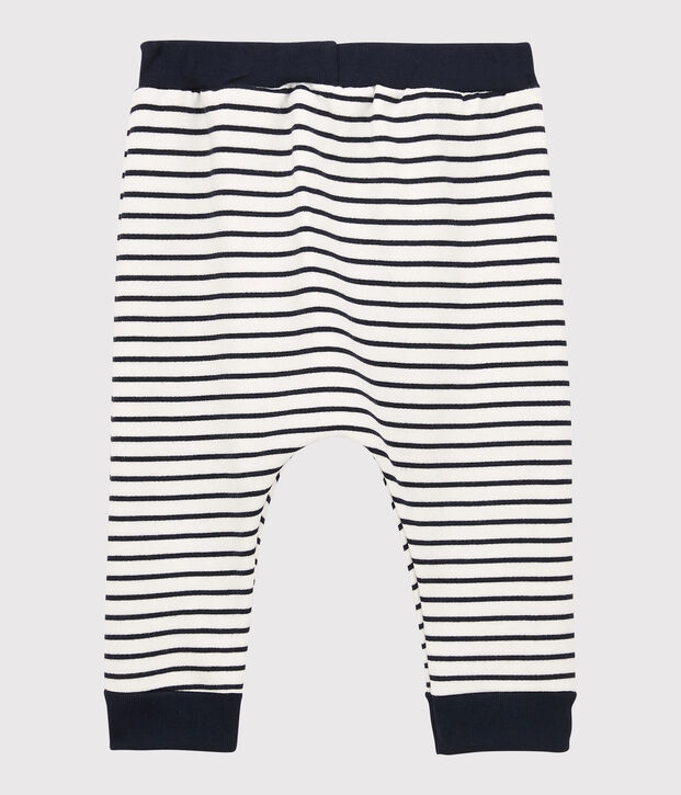 Babies' Fleece Trousers white/blue