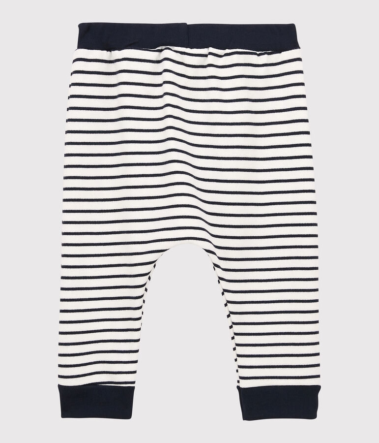 Babies' Fleece Trousers white/blue