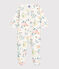 Baby Girls' Floral Tube Knit Sleepsuit MARSHMALLOW white/MULTICO white