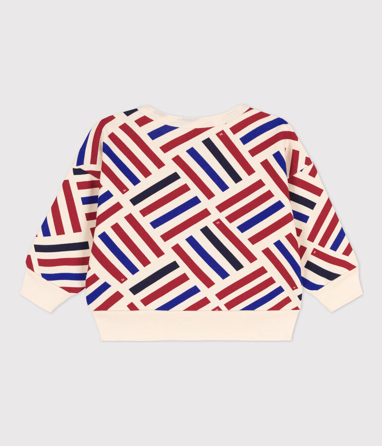 Babies' Graphic Print Fleece Sweatshirt Ecru/multicolor