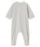 Babies' Velour Cat Sleepsuit MILLET grey