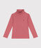 Cotton roll neck top for girls or boys ROSEWOOD pink