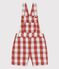 Babies' Poplin Dungaree Shorts OMBRIE /AVALANCHE