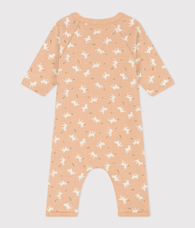 Babies' Fleece Jumpsuit beige/multicolor