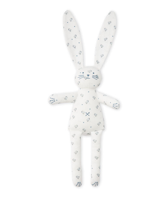 Doudou lapin bébé mixte imprimé LAIT white/MULTICO white