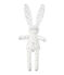 Doudou lapin bébé mixte imprimé LAIT white/MULTICO white