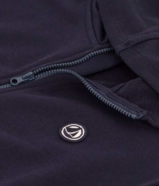 Sweatshirt zippé à capuche enfant garçon SMOKING blue
