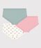 Pack of children's high-waisted cotton pants with hearts multicolor