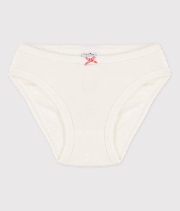 Girls' Cotton Briefs white