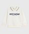 Children's printed cotton sweatshirt MILK Ecru