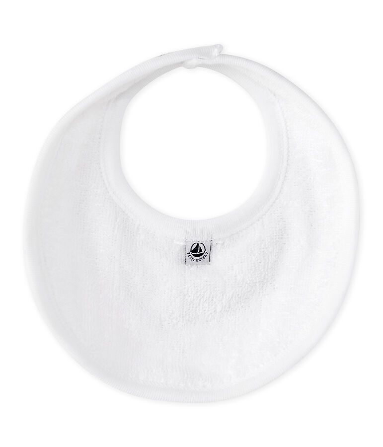 Baby's unisex printed bib VIENNE pink/MULTICO white