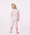 Children's floral print cotton capri pyjamas FLEUR pink/MULTICO white