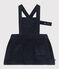 Babies' Sleeveless Wide Ribbed Corduroy Dress SMOKING blue