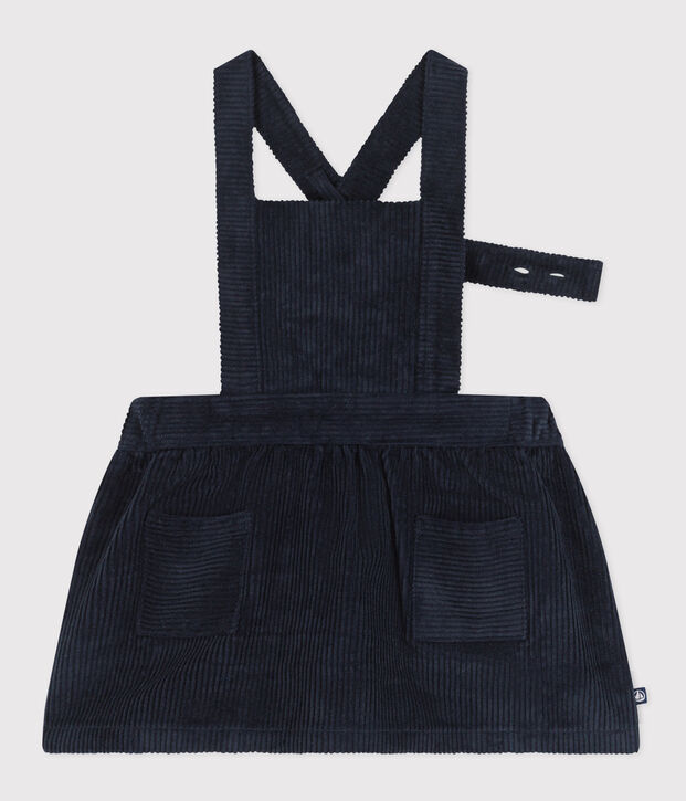Babies' Sleeveless Wide Ribbed Corduroy Dress SMOKING