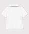 Boys' Short-Sleeved Jersey Polo Shirt MARSHMALLOW white