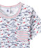 Boy's shortie pyjamas with print and stripes ECUME white/SMOKING blue/MULTICO