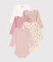 Babies' long-sleeved floral cotton bodysuits - 5-pack variante 1