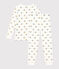 Girls' Flower Brushed Terry Towelling Pyjamas MARSHMALLOW white/MULTICO white
