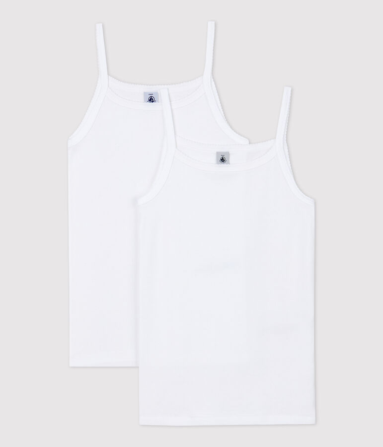 Girls' White Strappy Tops - 2-Pack multicolor