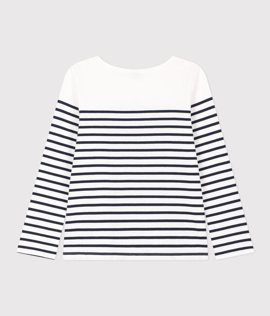 Women's Breton Cotton Top MARSHMALLOW white/SMOKING blue
