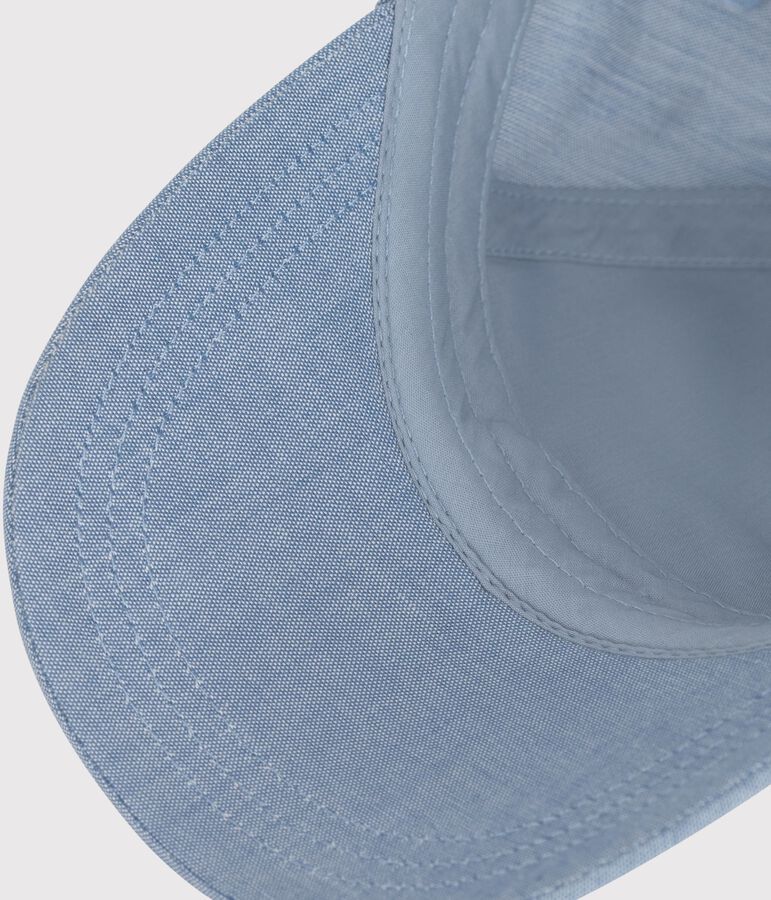 Babies' Petit Bateau cap in light-coloured denim BLEU CLAIR blue