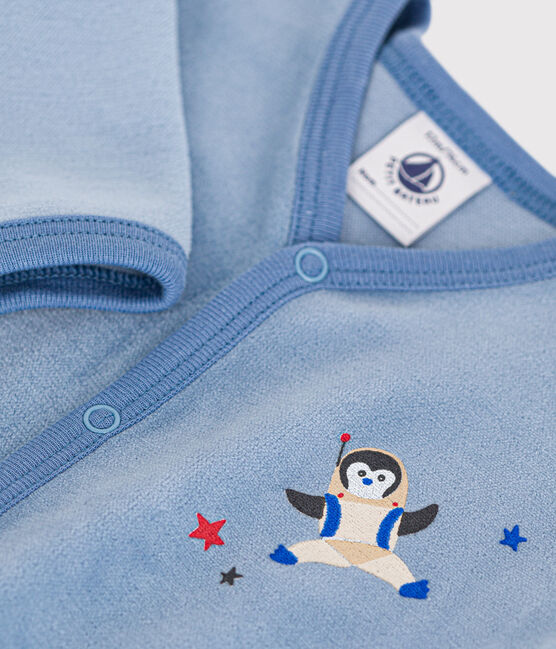 Babies' velour pyjamas BEACH blue