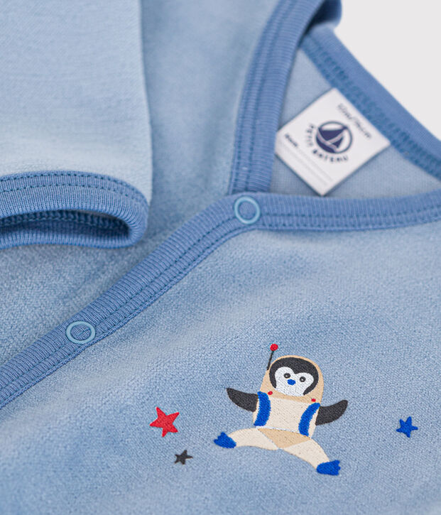 Babies' velour pyjamas blue