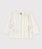 Baby Girls' Cotton and Linen Blend Knit Cardigan MARSHMALLOW white