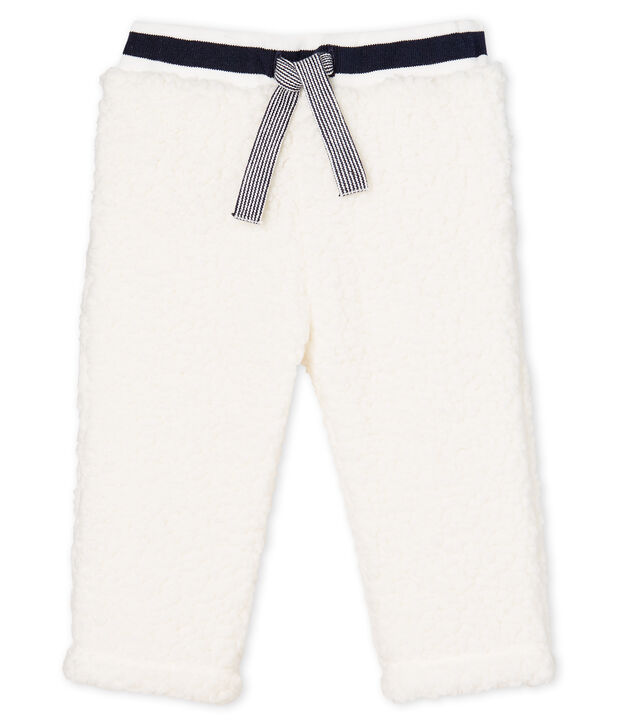 Unisex Baby Trousers in Sherpa white