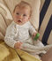 Babies' Fleece Patterned Sleepsuit MARSHMALLOW white/MULTICO white