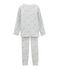 Girls' Tube Knit Pyjamas POUSSIERE grey/MULTICO white
