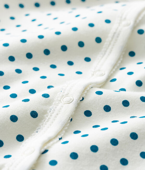 Baby Girls' Footless Sleepsuit MARSHMALLOW white/CONTES CN blue