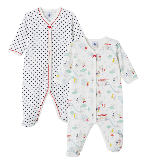 Baby girl's sleepsuit duo variante 1