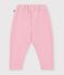 Babies' jogging bottoms in plain cotton pink