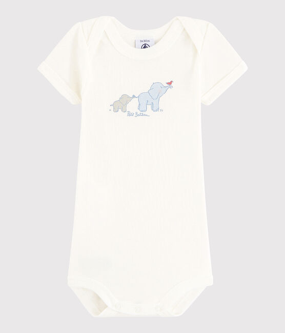 Unisex Babies' Short-Sleeved Bodysuit LAIT white