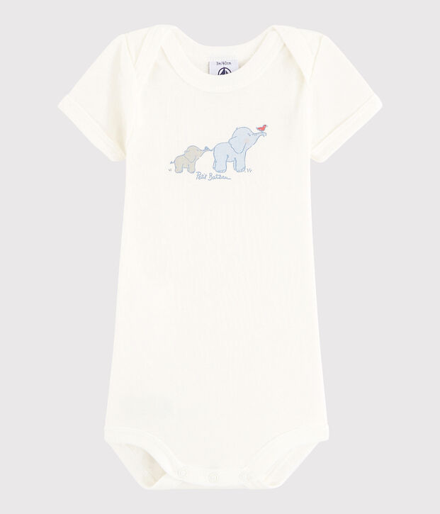 Unisex Babies' Short-Sleeved Bodysuit white