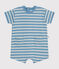 Babies' Thick Jersey Striped Breton Playsuit AZUL /MONTELIMAR