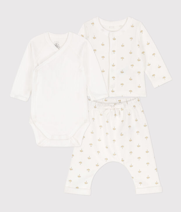 Babies' Patterned Cotton Outfit white/multicolor