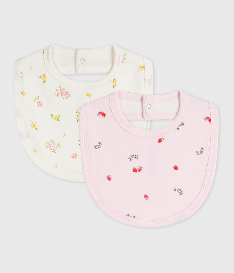 Pack of babies' floral-print cotton bibs multicolor