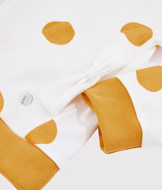 Girls' Hooded Sweatshirt MARSHMALLOW white/BOUDOR yellow