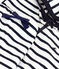 Babies' Thick Stripy Jersey Breton Outfit MARSHMALLOW white/SMOKING blue