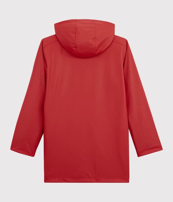 Iconic Recycled Fabric and Organic Cotton Raincoat TERKUIT red