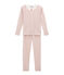 Little girl's fitted pyjamas. MARSHMALLOW white/MULTICO white
