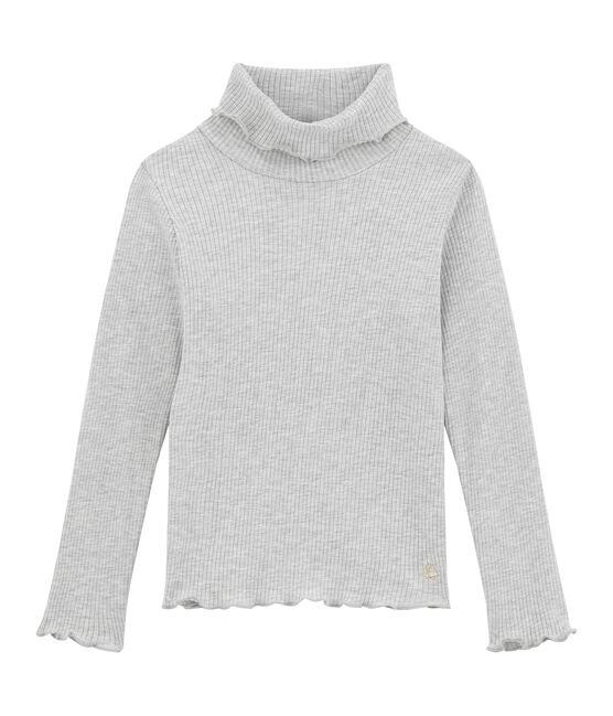 Long sleeved polo neck T-shirt BELUGA CHINE grey