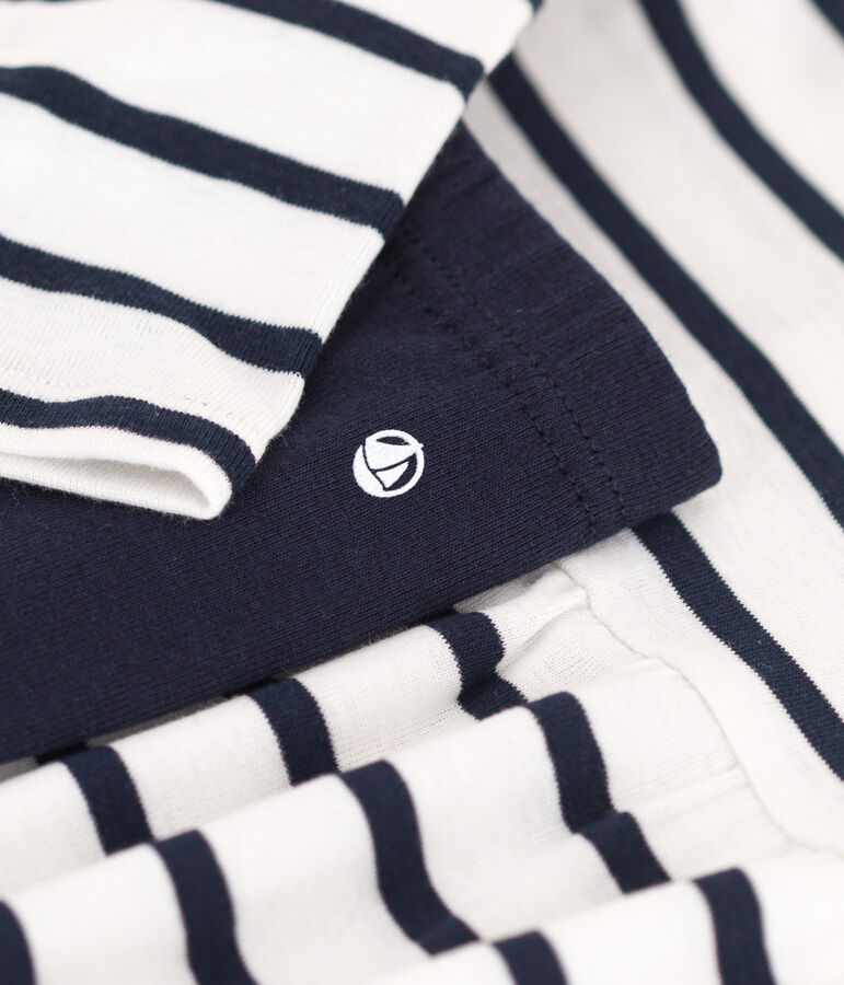 Babies' Cotton Breton Dress and Leggings multicolor